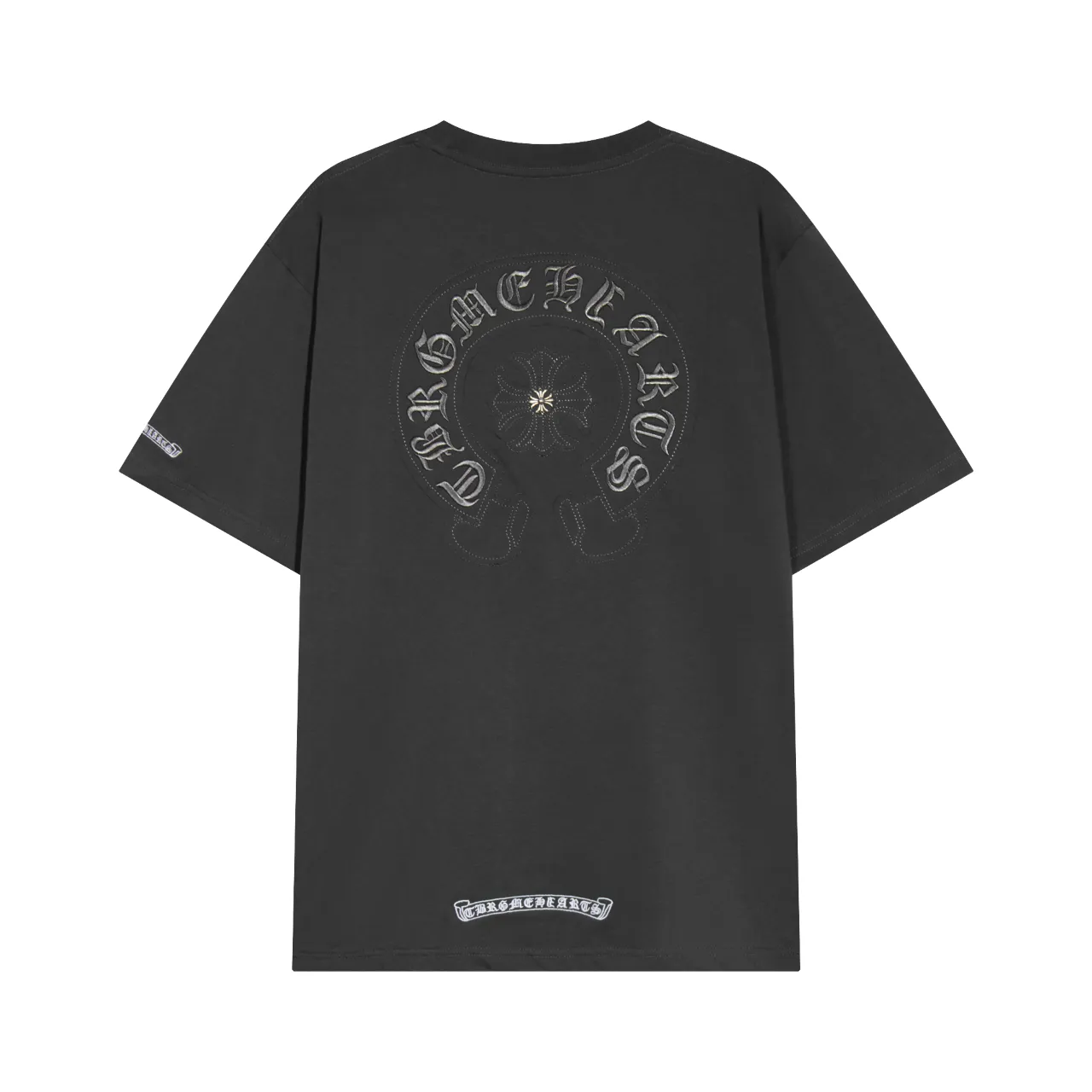 P150 Chrome Hearts Chrome Hearts Classic Sanskrit Horseshoe LOGO Embroidered Metal Size: SMLXL Color: Black White Gray